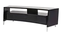 Off the Wall CRV1500BLK Curved TV Cabinet Stand in black